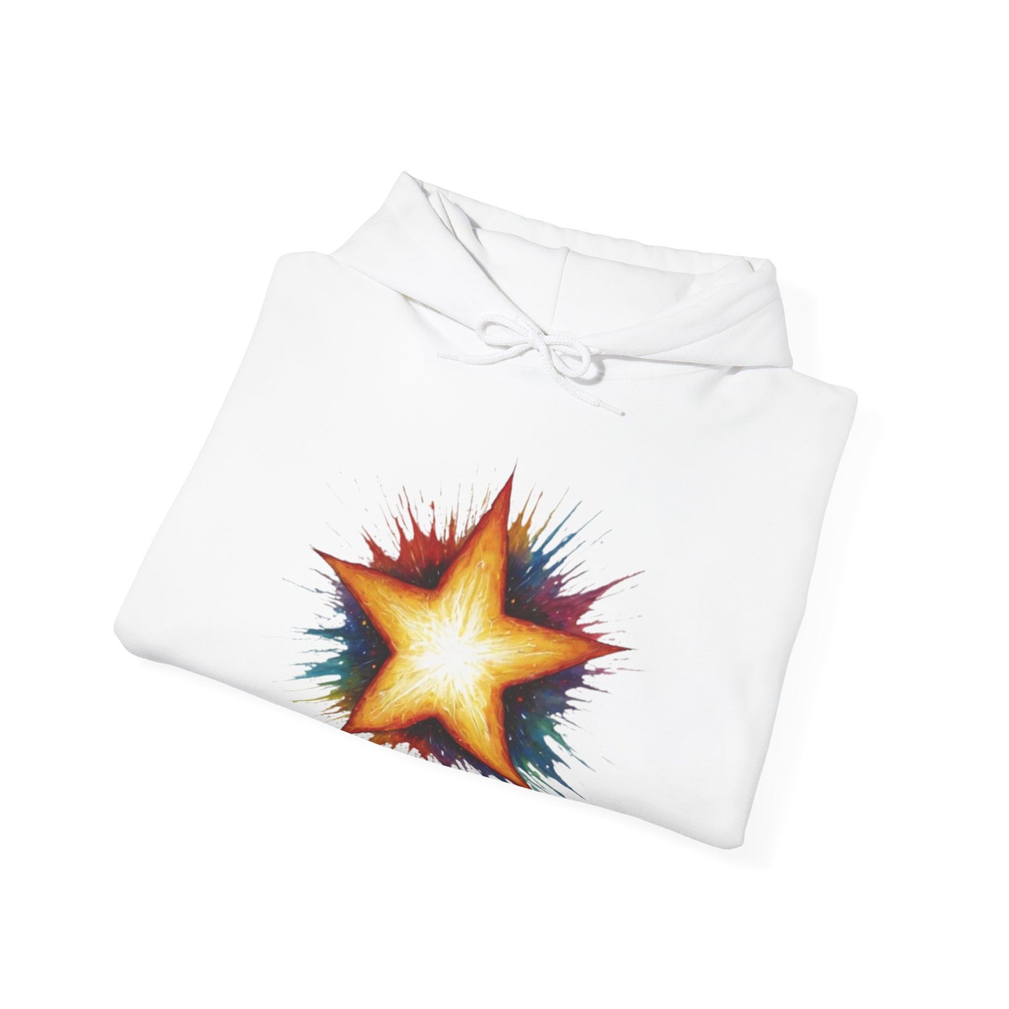 Burning Golden Star - Unisex Hooded Sweatshirt