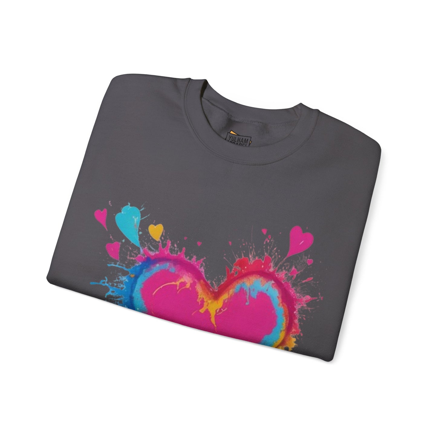 Colourful Love Heart - Unisex Crewneck Sweatshirt