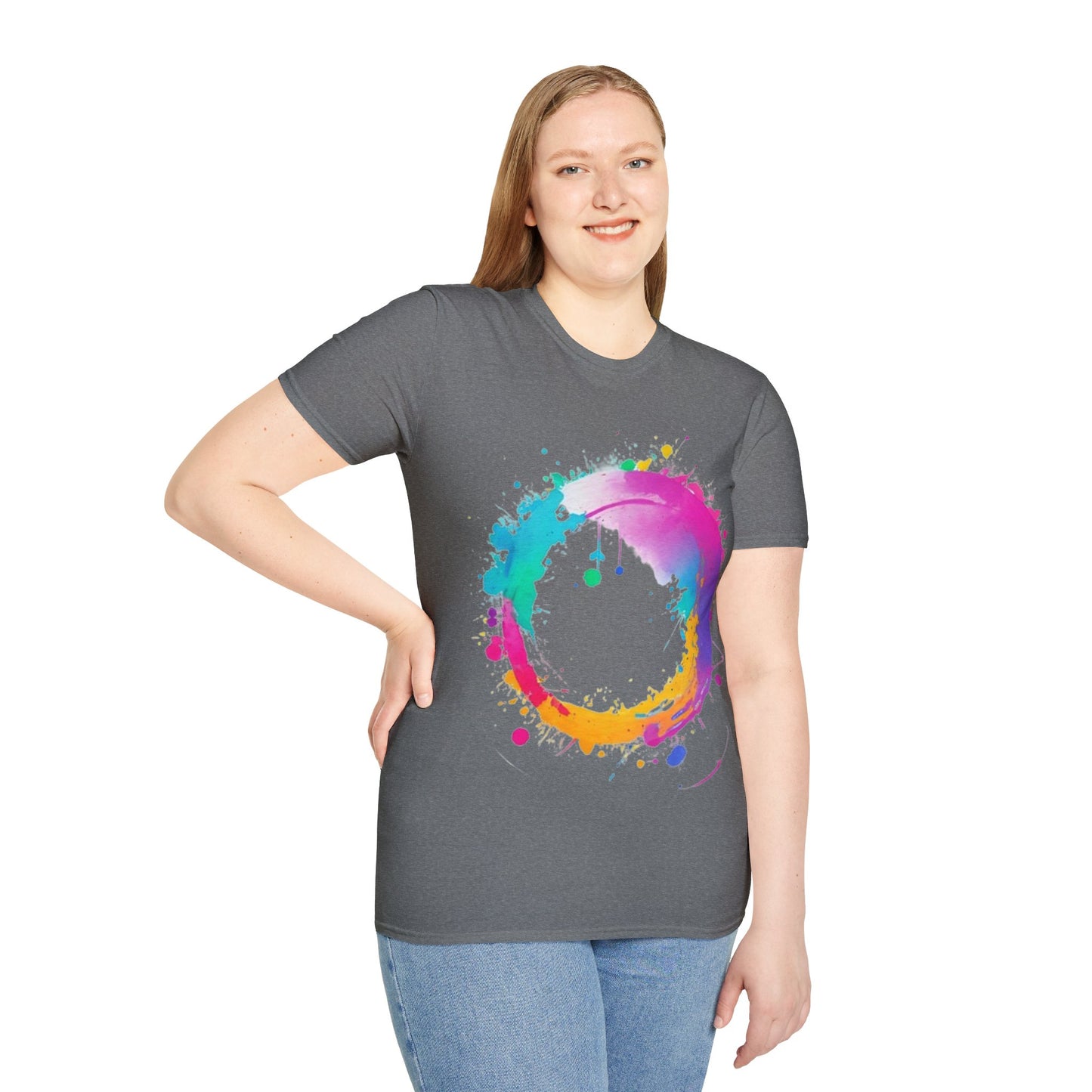 Messy Colourful Circle - Unisex T-Shirt