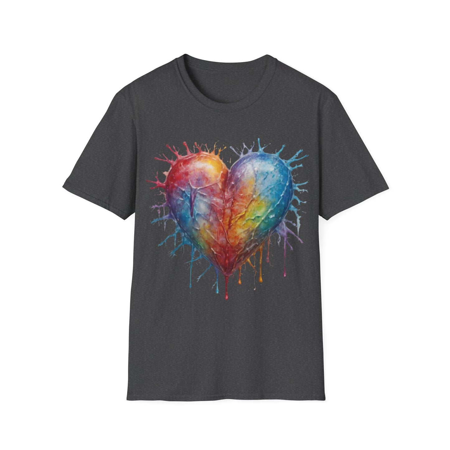 Colourful Messy Frozen Love Heart - Unisex T-Shirt