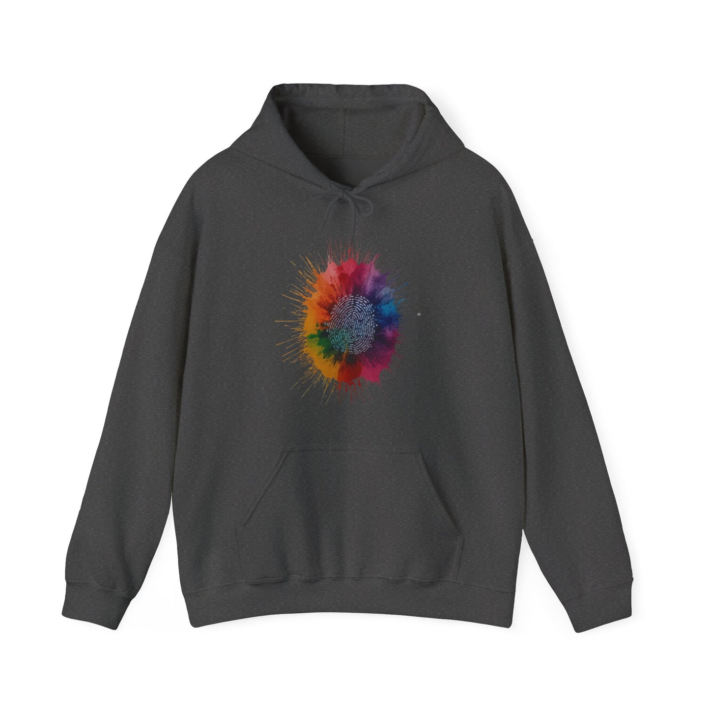 Colourful Messy Fingerprint - Unisex Hooded Sweatshirt