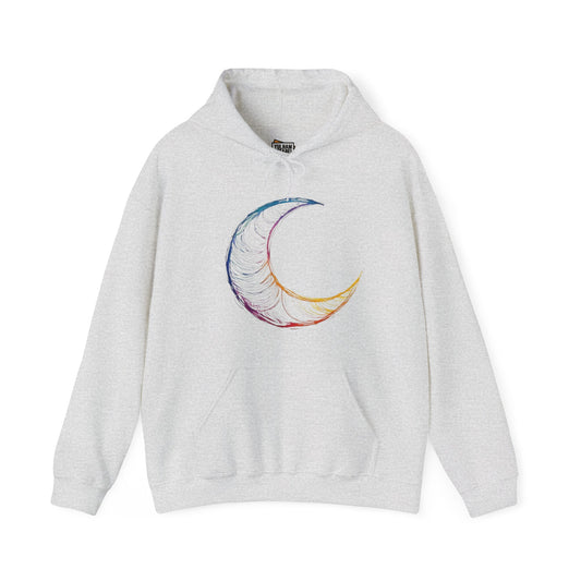 Transparent Moon Crescent - Unisex Hooded Sweatshirt