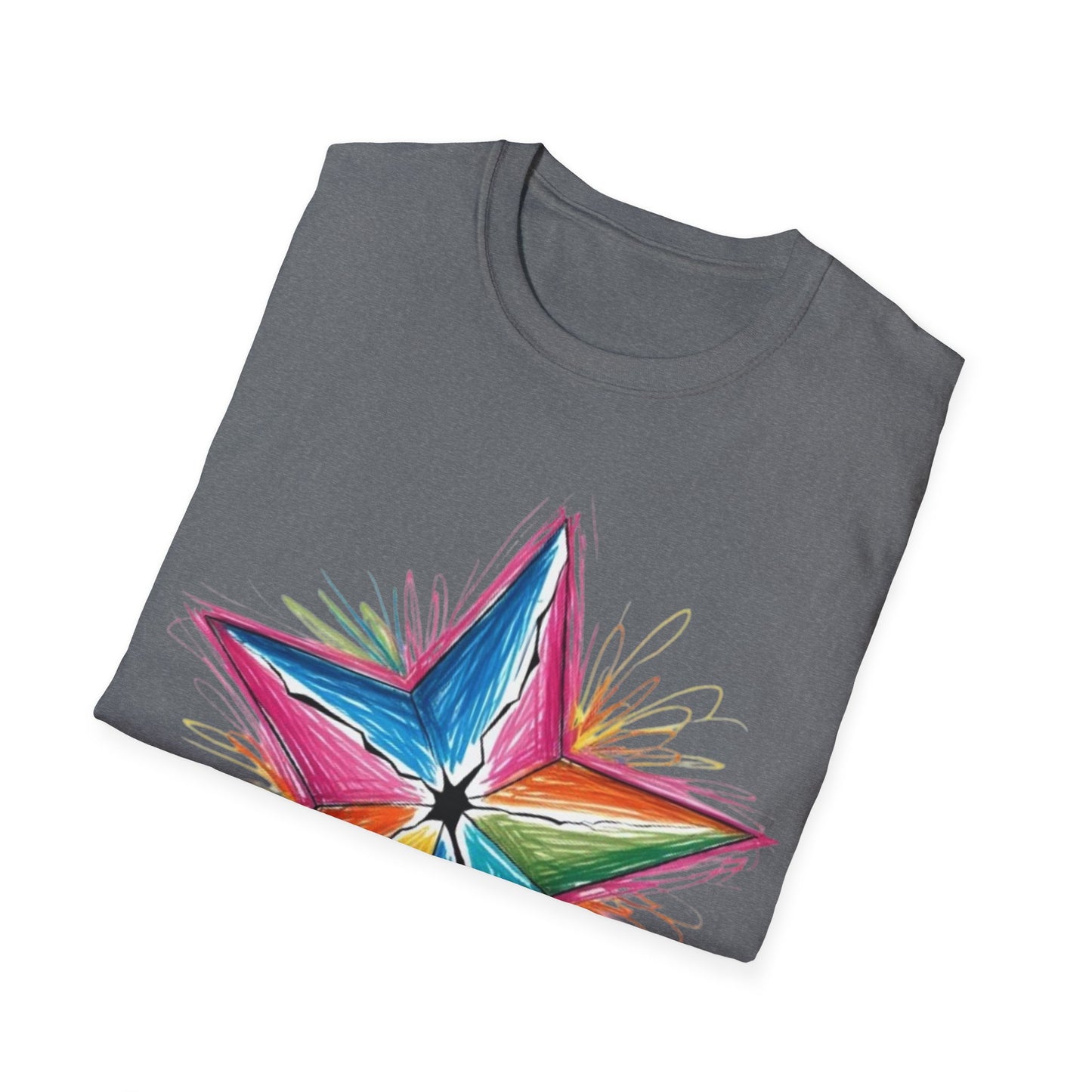 Vibrant Coloured Messy Star - Unisex T-Shirt