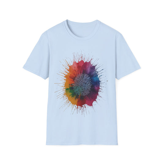 Colourful Messy Fingerprint - Unisex T-Shirt