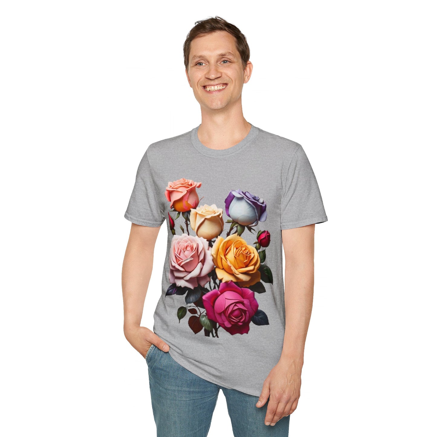 Multicoloured Roses - Unisex Long Sleeve T-Shirt