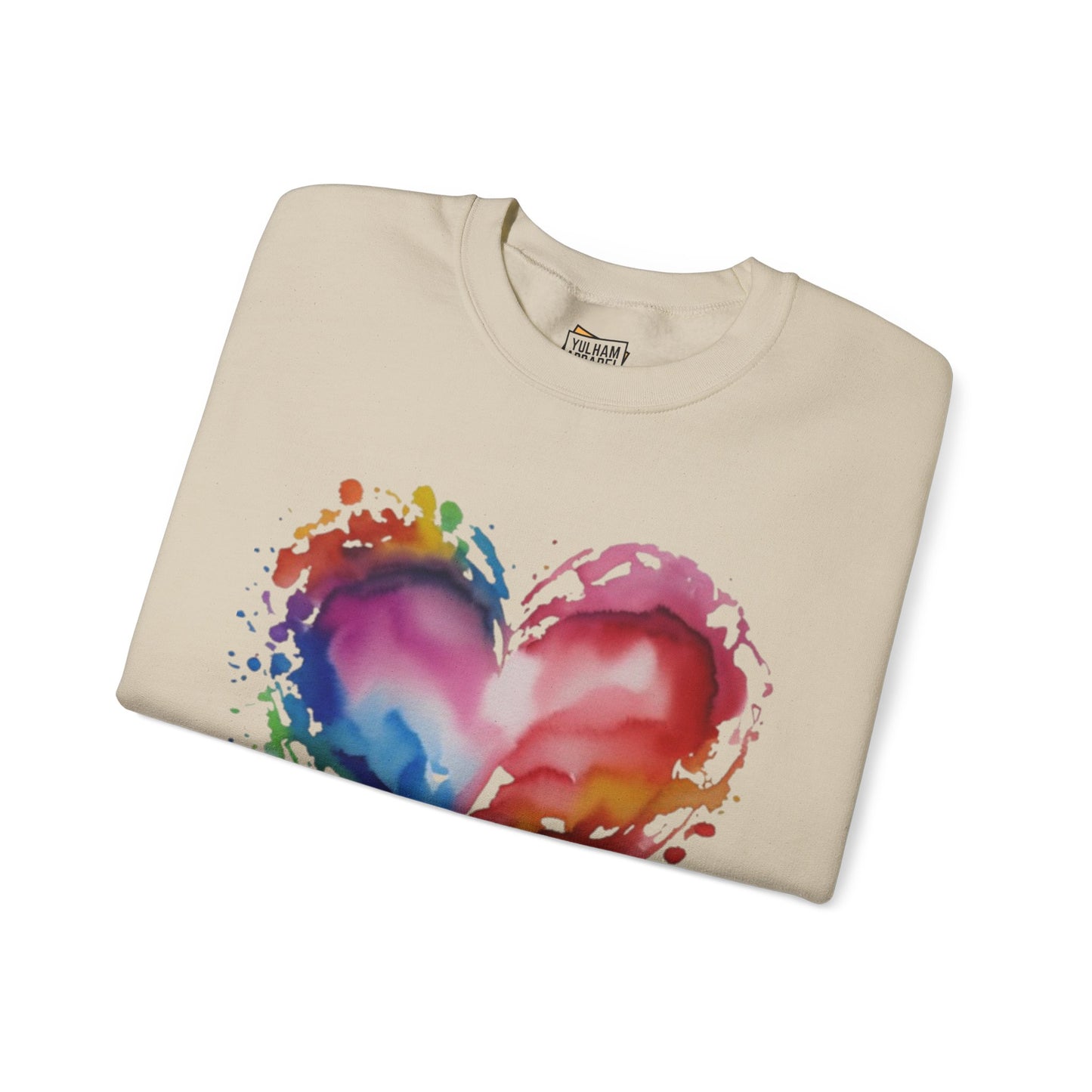 Watercolour Love Heart Duo - Unisex Crewneck Sweatshirt