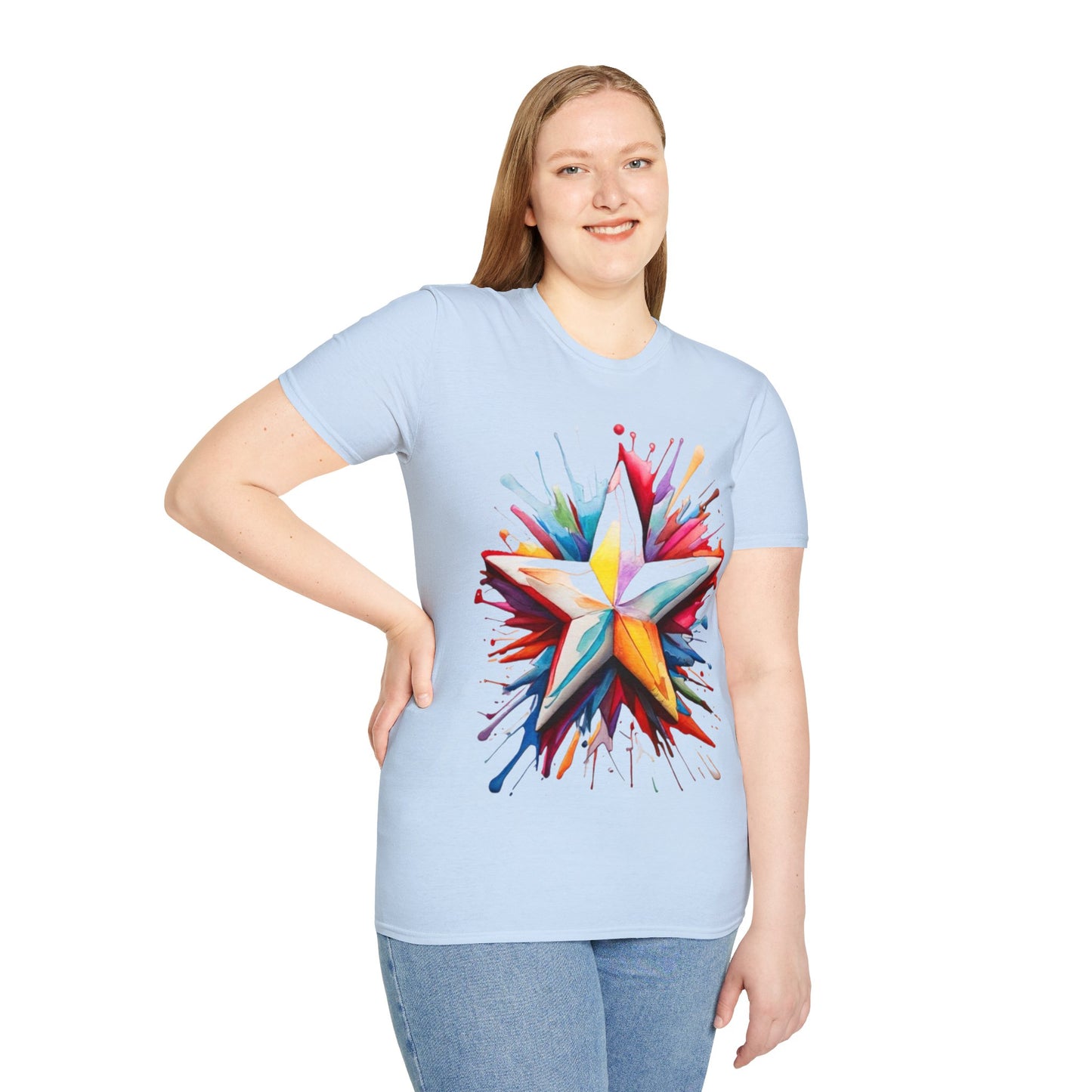 Messy Colourful Star - Unisex T-Shirt