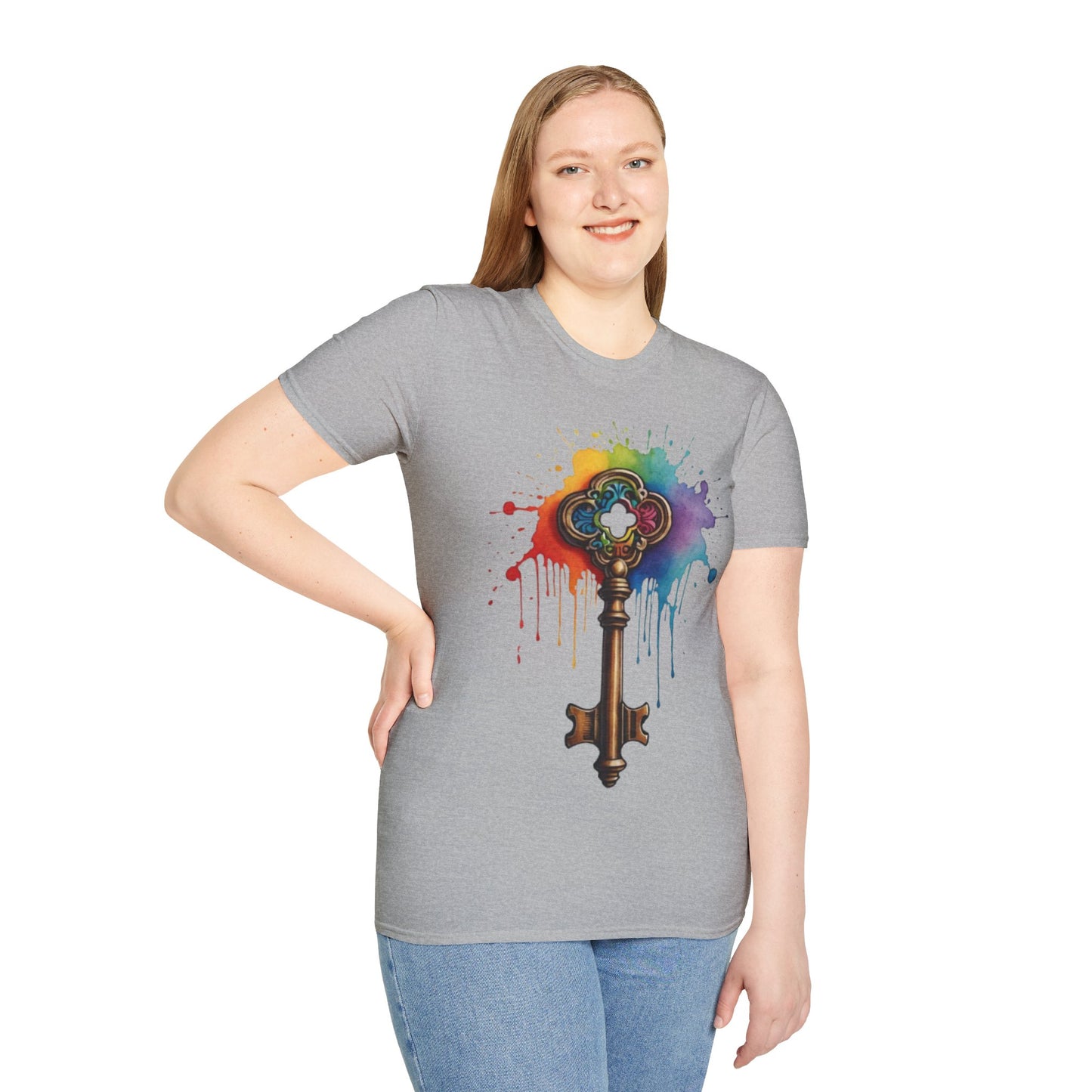 Colourful Messy Skeleton Key - Unisex T-Shirt