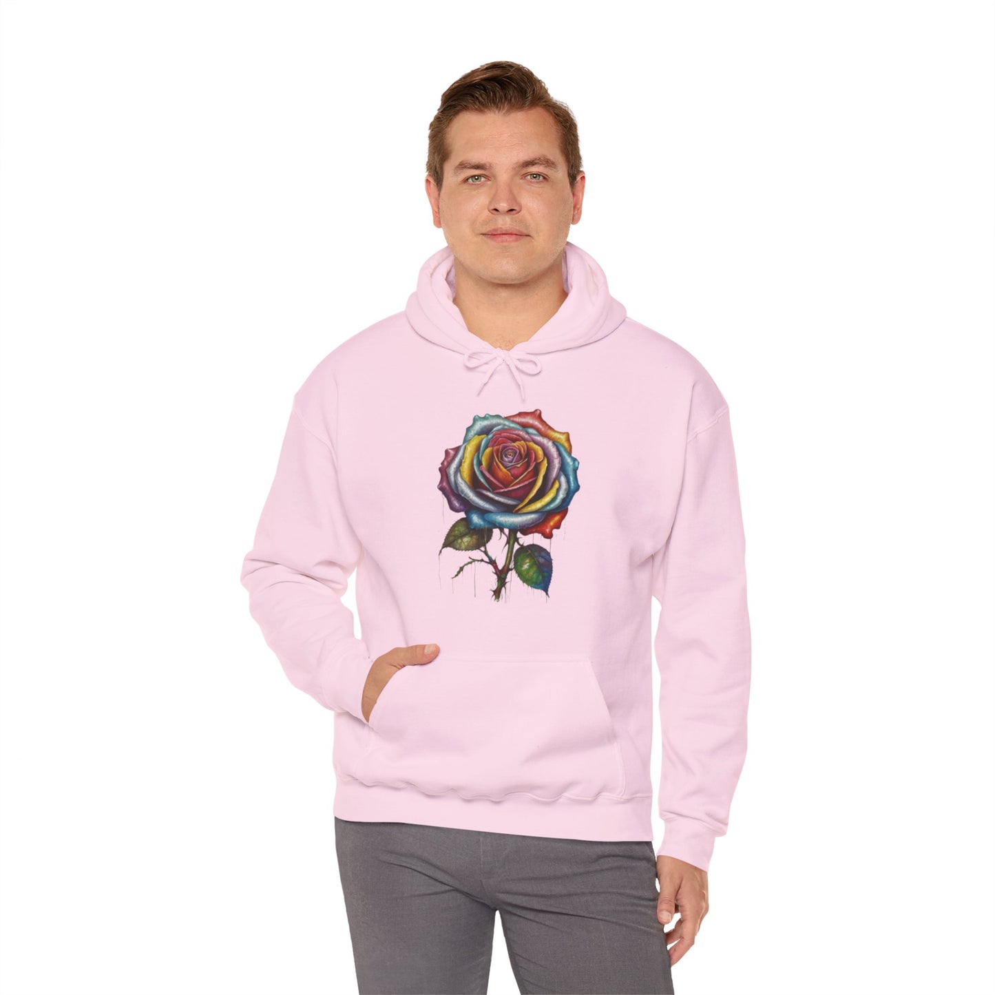 Messy Multicoloured Rose - Unisex Hooded Sweatshirt