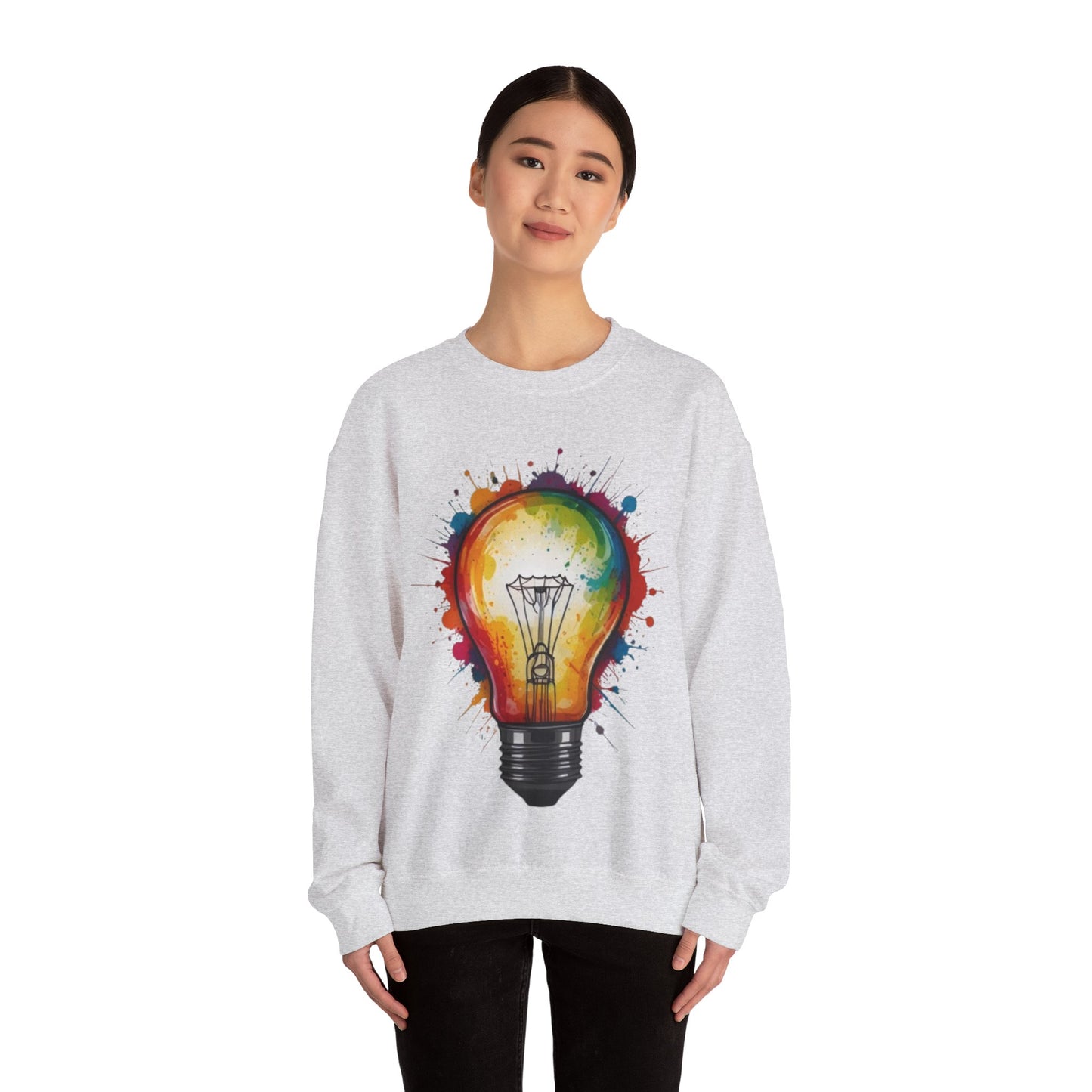 Colourful Lightbulb - Unisex Crewneck Sweatshirt