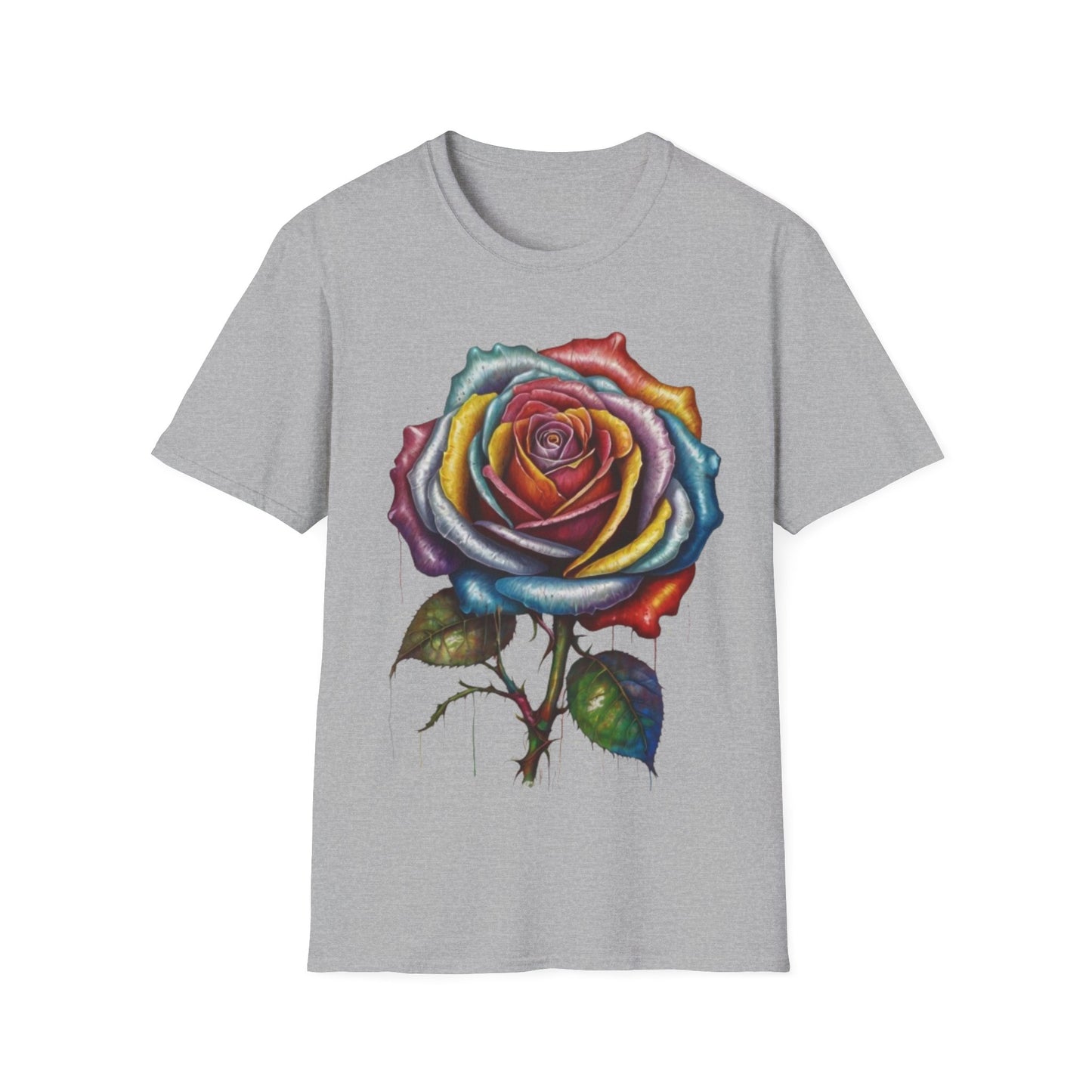 Messy Multicoloured Rose - Unisex T-Shirt