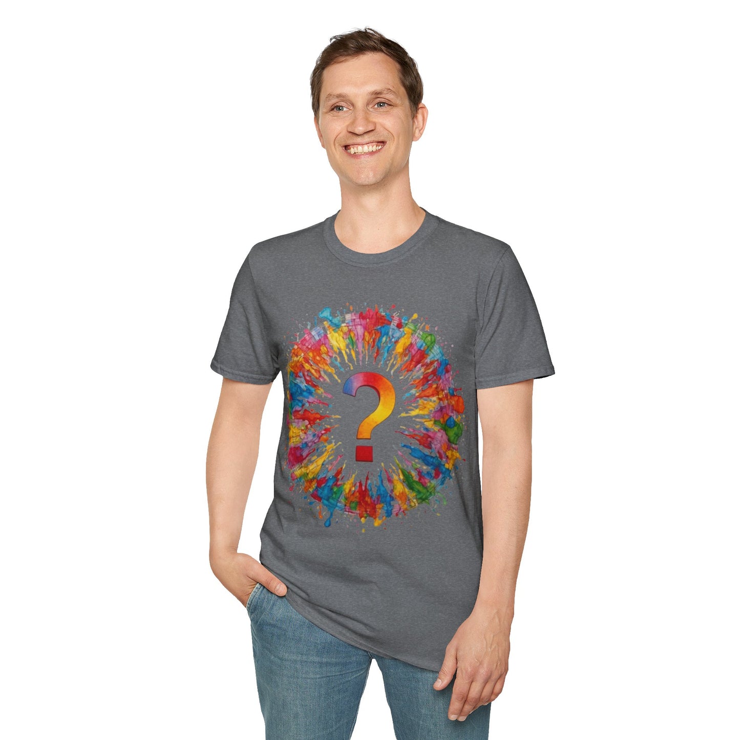 Colourful Messy Question Mark - Unisex T-Shirt