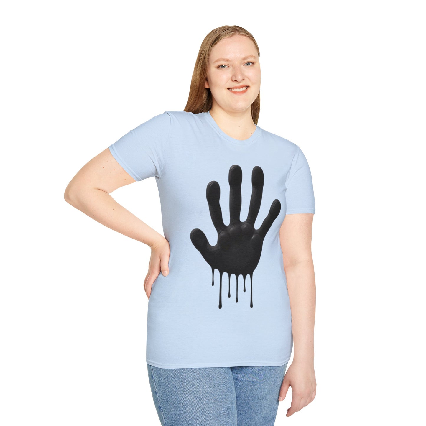 Black Hand Print Art - Unisex T-Shirt