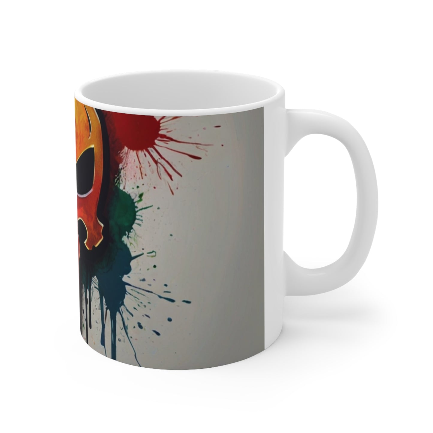 Blue and Orange Punisher Logo Symbol - Ceramic Coffee Mug 11oz