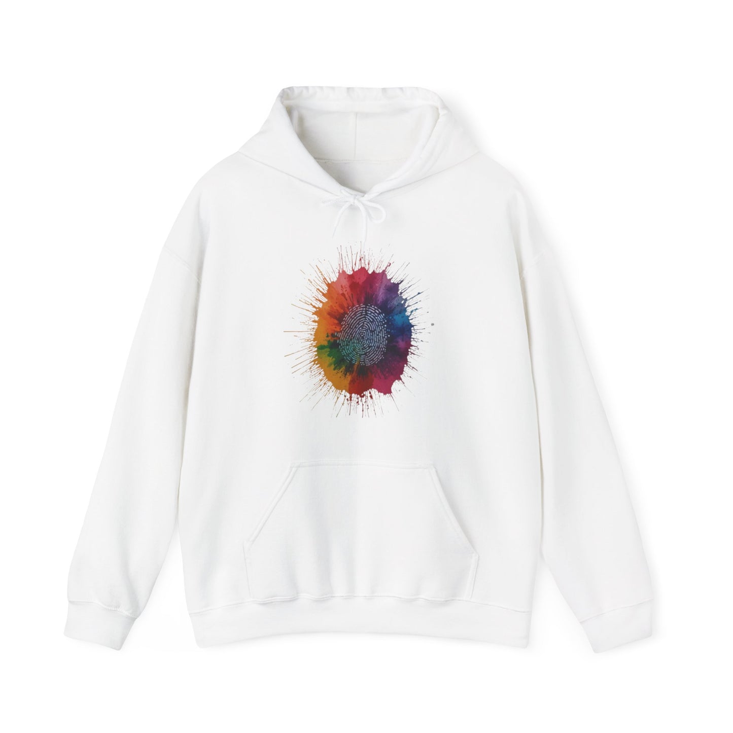 Colourful Messy Fingerprint - Unisex Hooded Sweatshirt