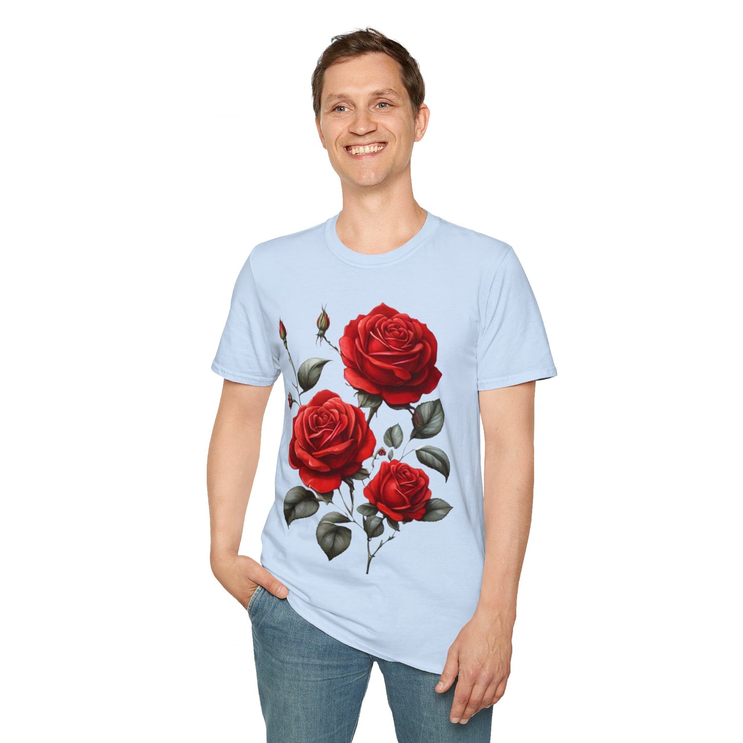 Three Red Roses - Unisex T-Shirt