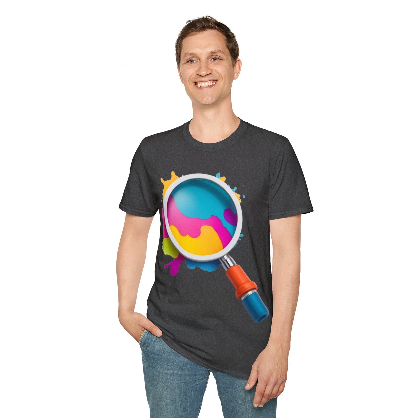 Colourful Magnifying Glass - Unisex T-Shirt