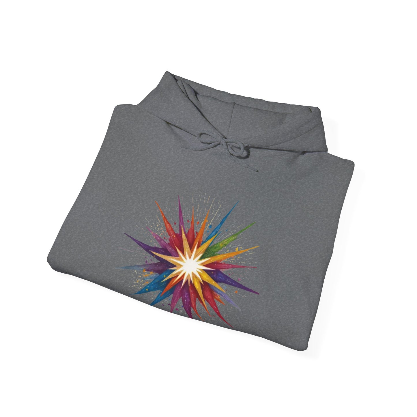 Colourful Exploding Star - Unisex Hooded Sweatshirt