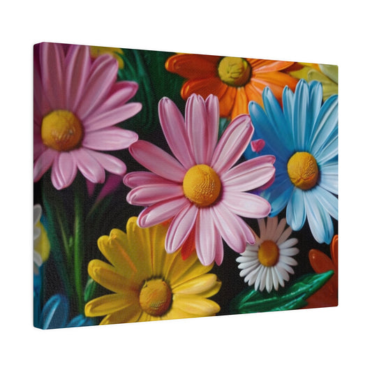 Realistic Style Daisies Canvas - Matte Canvas, Stretched, 0.75"