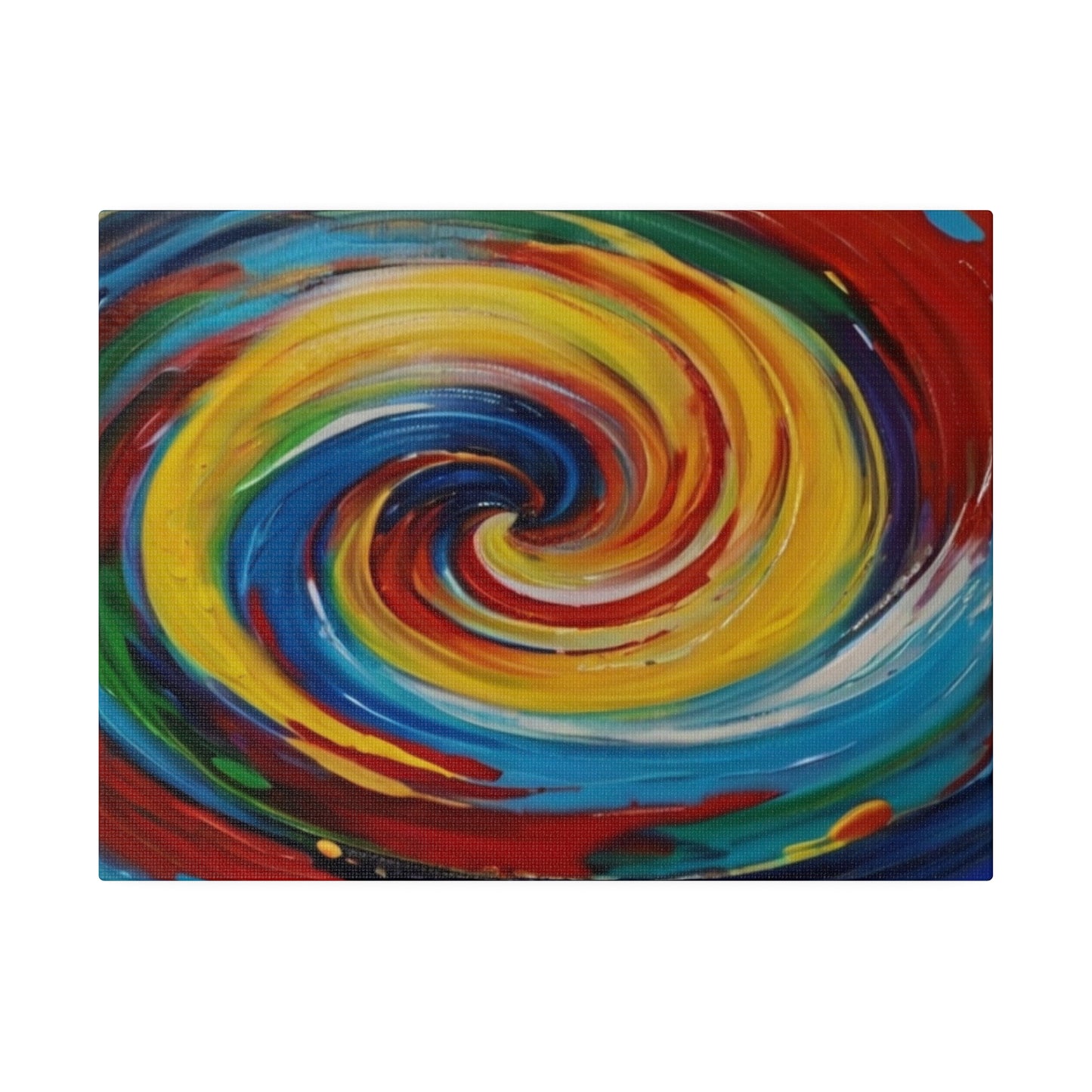 Colourful Whirlpool Paint - Matte Canvas, Stretched, 0.75"