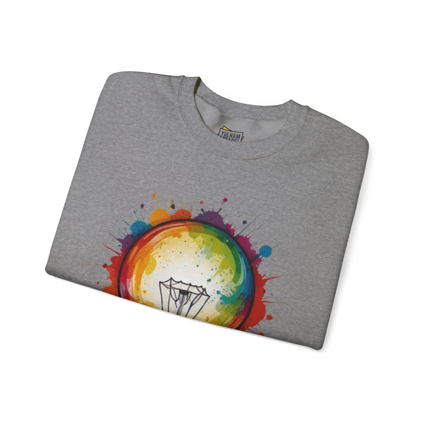 Colourful Lightbulb - Unisex Crewneck Sweatshirt