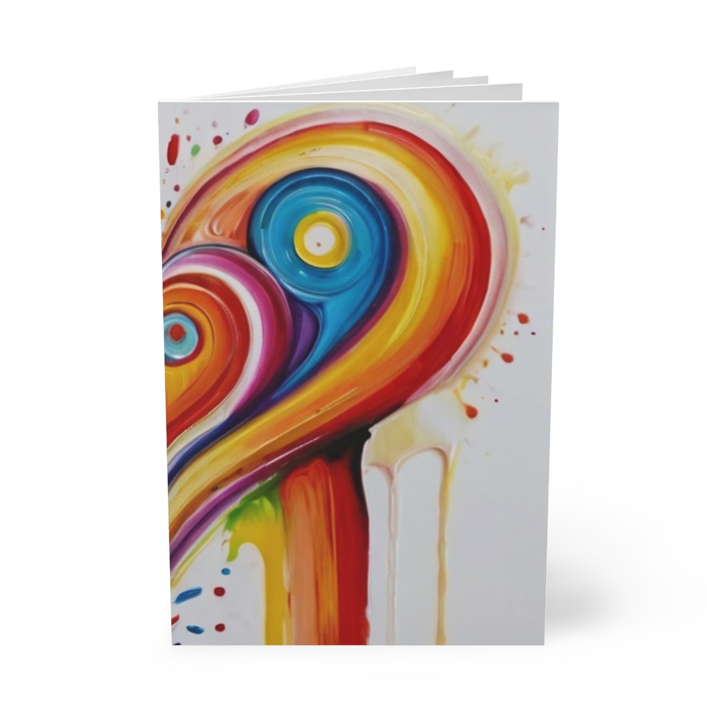 Messy Colourful Duo Love Hearts - Softcover Notebook, A5