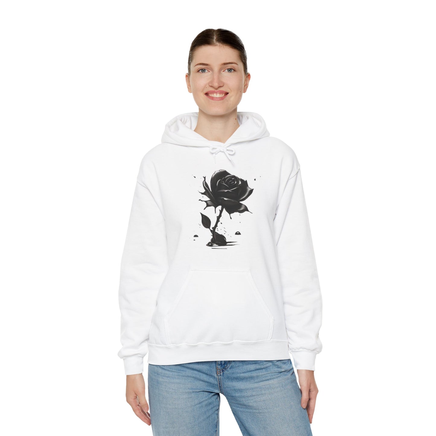 Black Rose - Unisex Hooded Sweatshirt