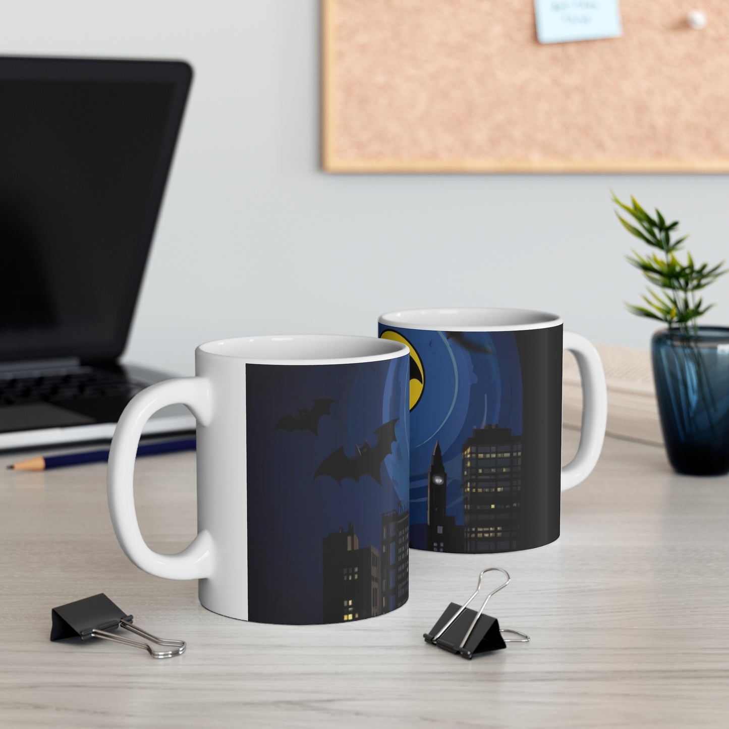 Bat Signal Comic Style Mug - Ceramic Coffee Mug 11oz