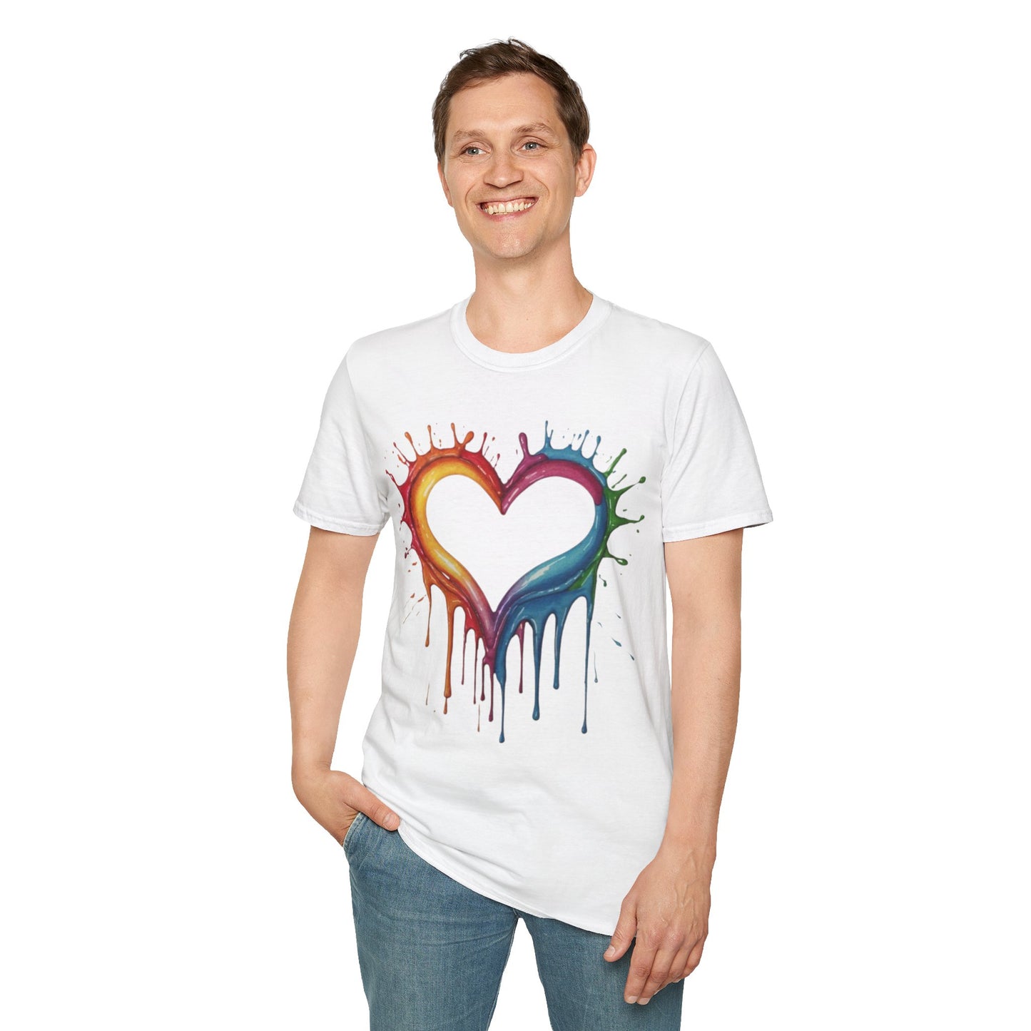 Messy Melting Love Heart - Unisex T-Shirt