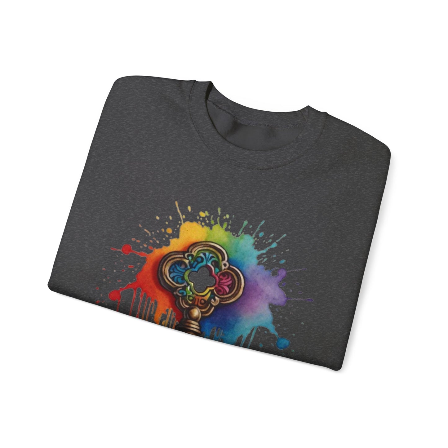 Colourful Messy Skeleton Key - Unisex Crewneck Sweatshirt