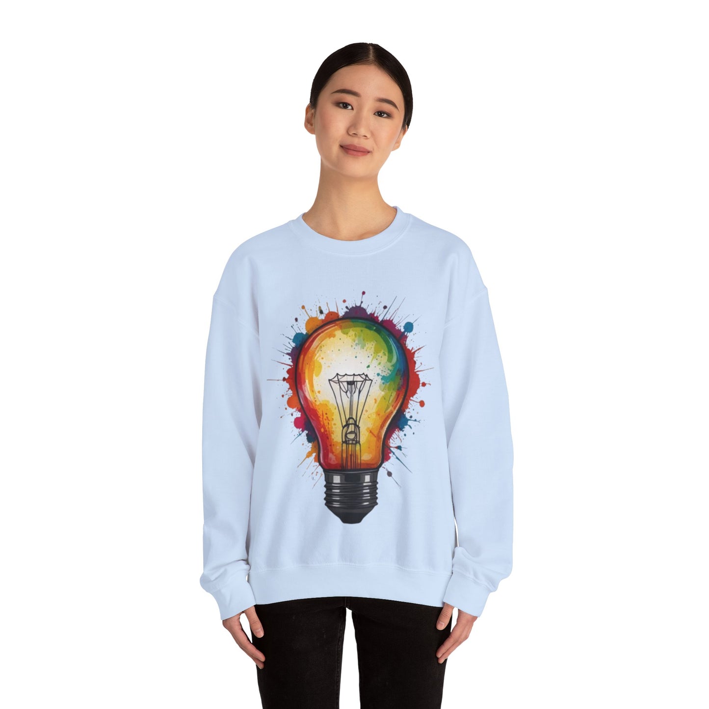 Colourful Lightbulb - Unisex Crewneck Sweatshirt