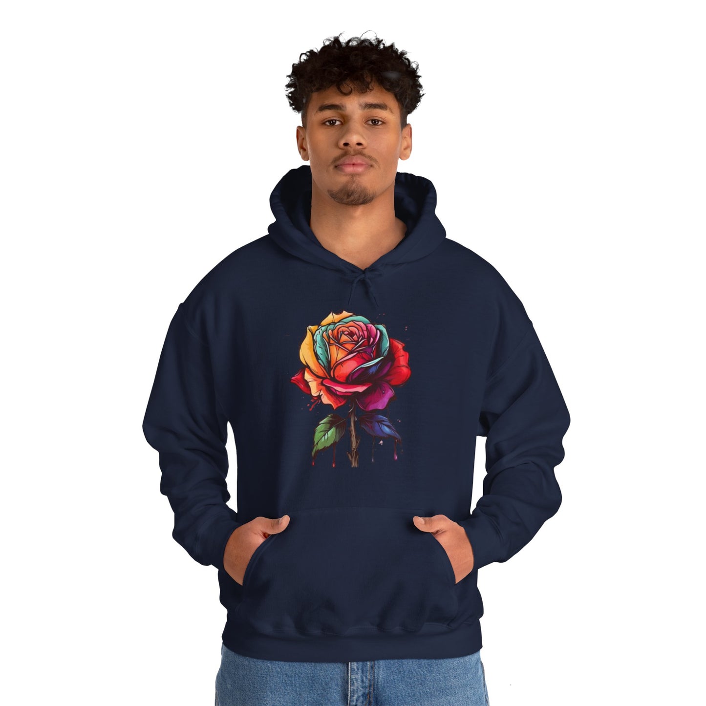 Colourful Rose - Unisex Hooded Sweatshirt