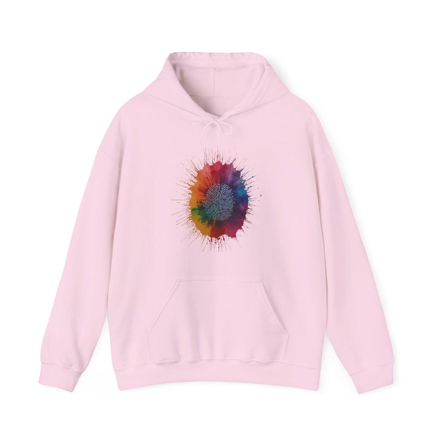 Colourful Messy Fingerprint - Unisex Hooded Sweatshirt