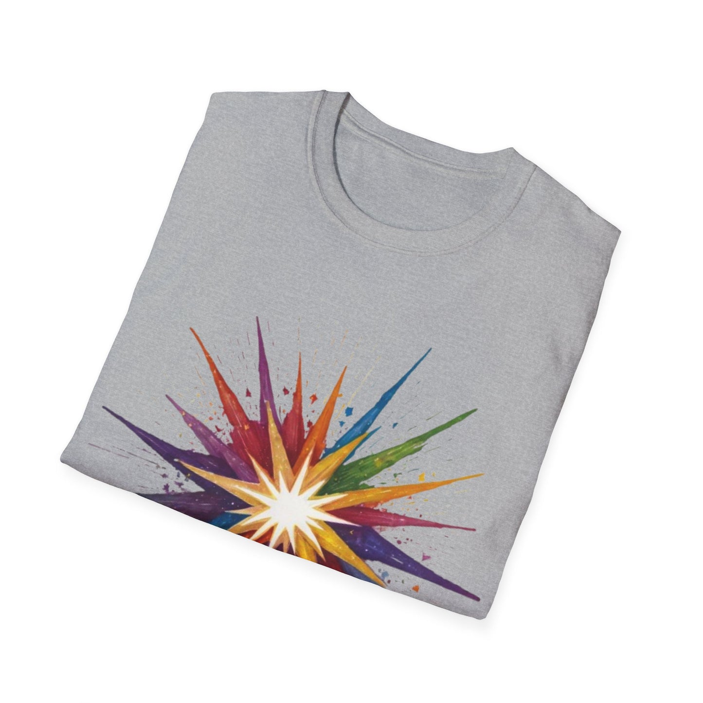 Colourful Exploding Star - Unisex T-Shirt