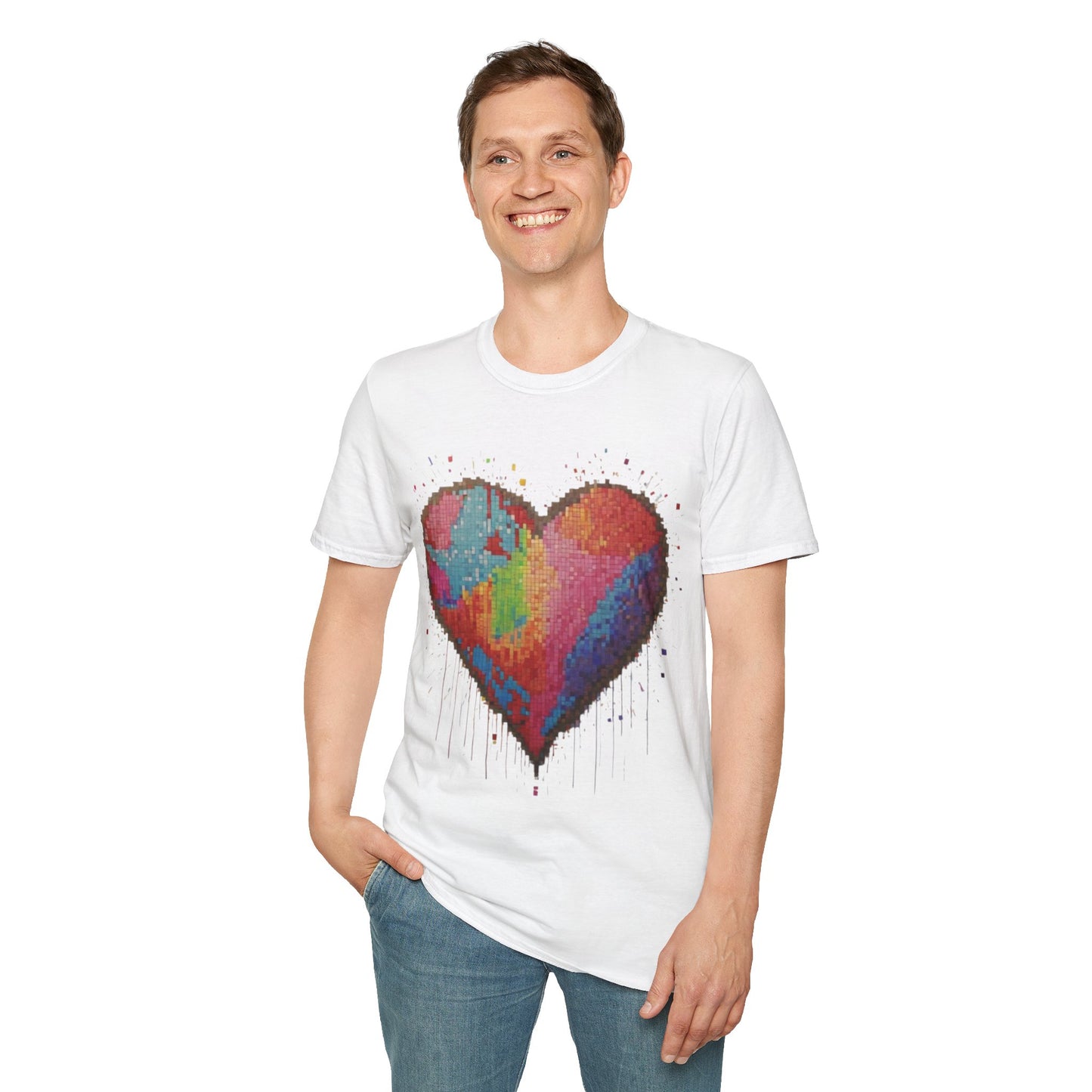 Pixelated Love Heart - Unisex T-Shirt