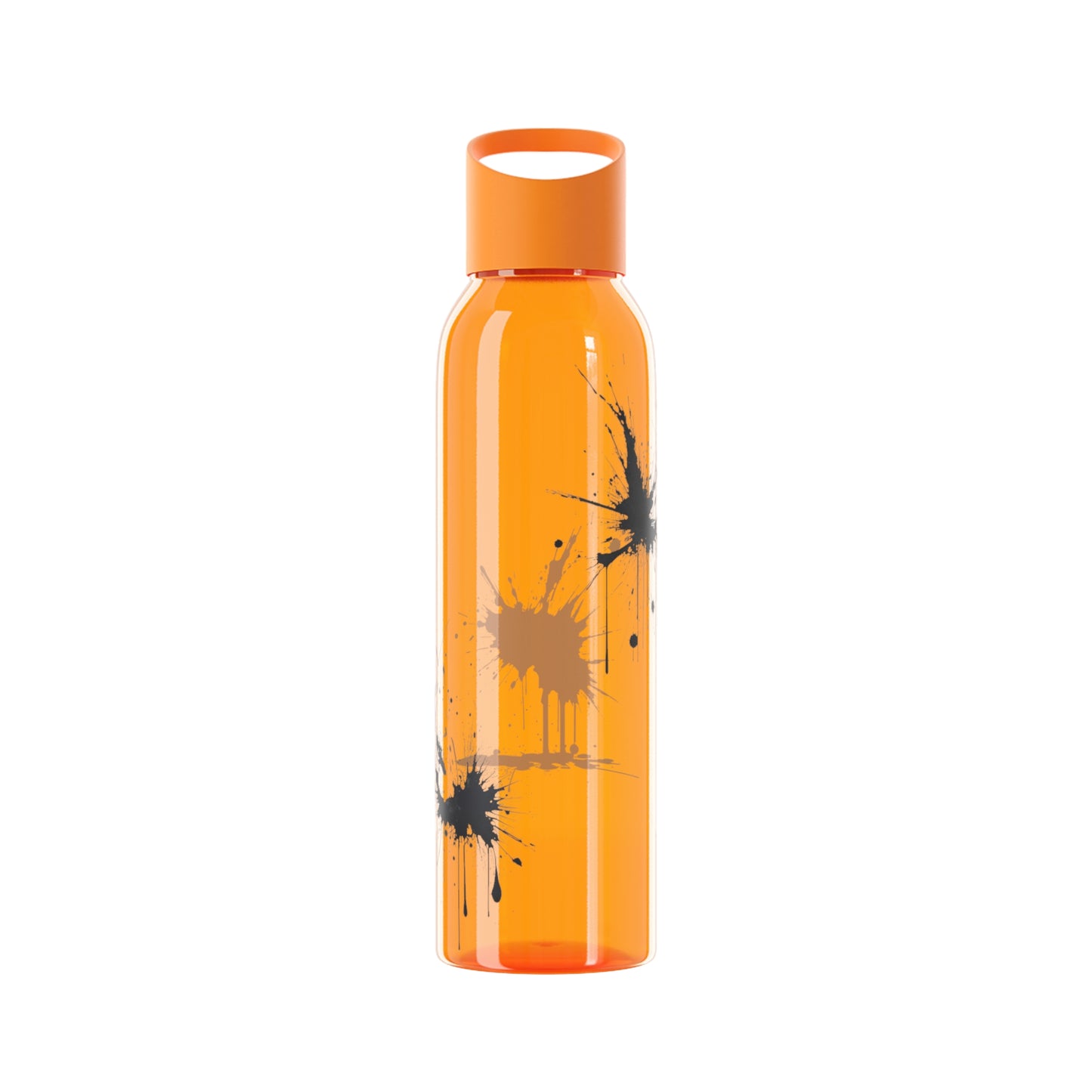 Black Paint Splatter - Sky Water Bottle