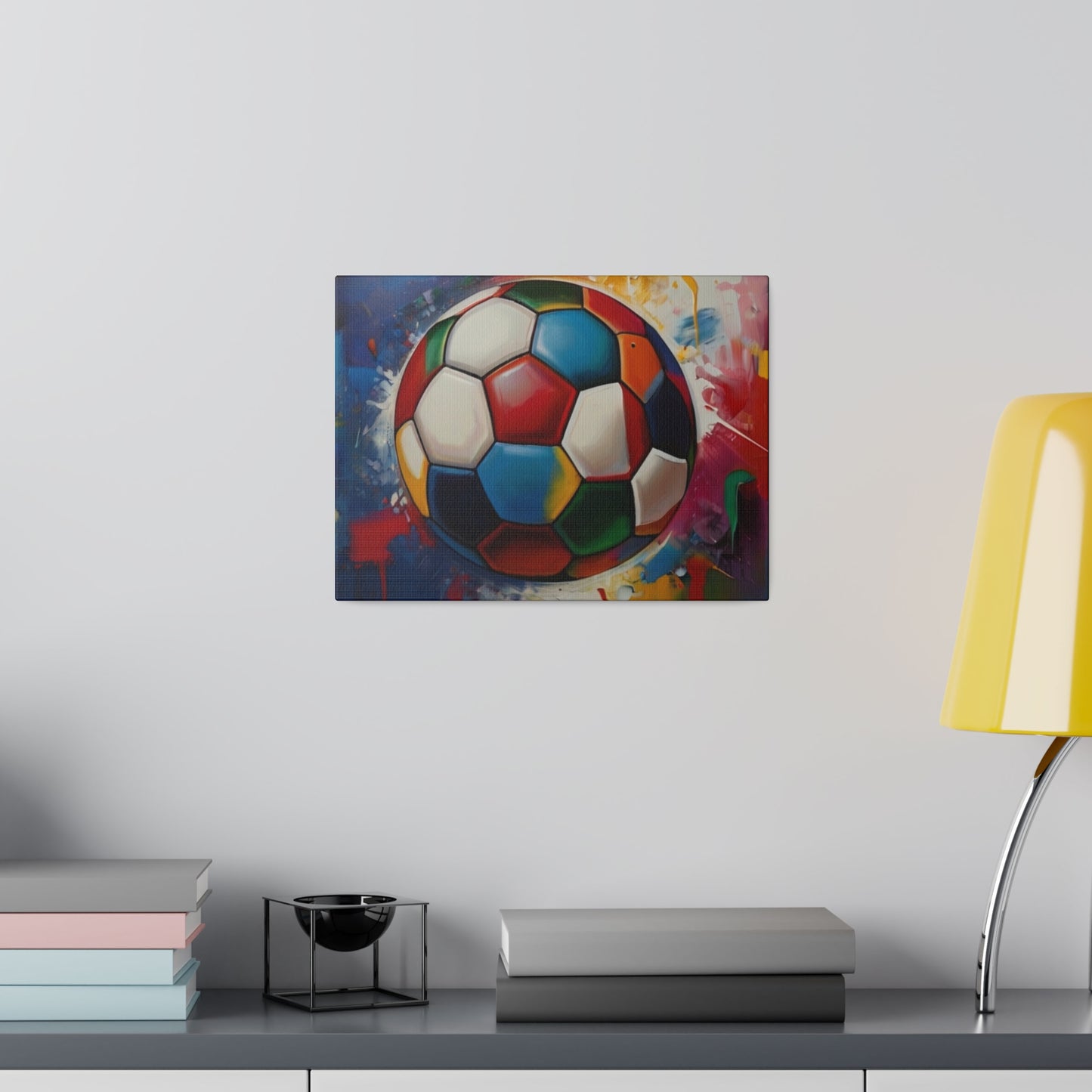 Colourful Football - Matte Canvas, Stretched, 0.75"